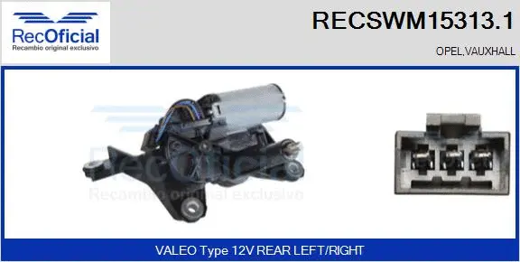 Wiper Motor (RECSWM15313.1)