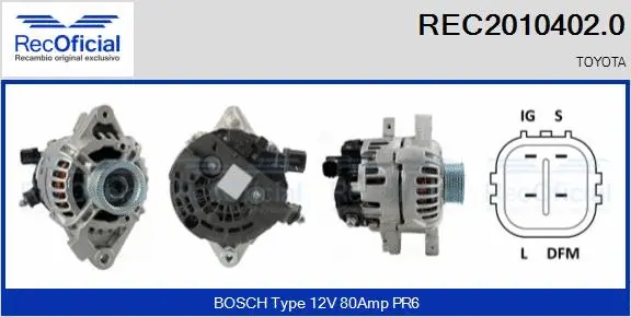 Alternator (REC2010402.0)