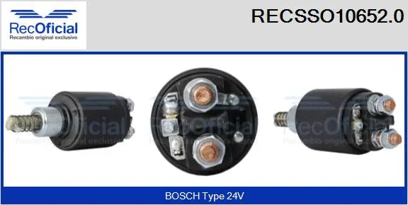 Solenoid Switch, starter (RECSSO10652.0)