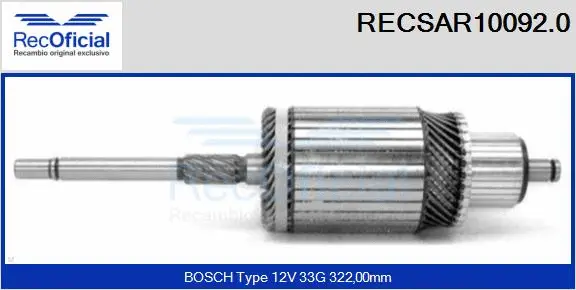 Armature, starter (RECSAR10092.0)