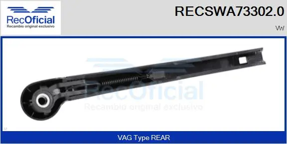 Wiper Arm, window cleaning (RECSWA73302.0)