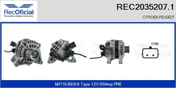 Alternator (REC2035207.1)