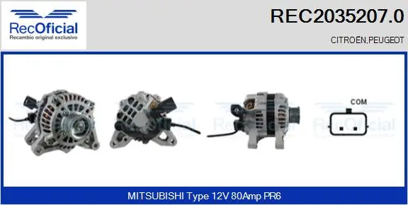 Alternator (REC2035207.0)