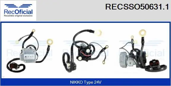Solenoid Switch, starter (RECSSO50631.1)