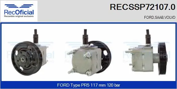 Hydraulic Pump, steering (RECSSP72107.0)