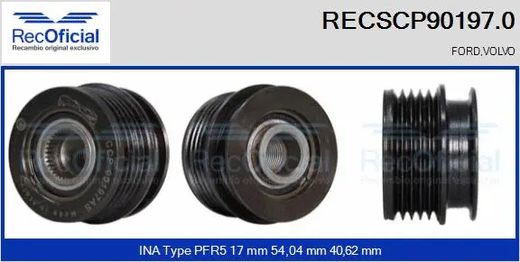 Belt Pulley, alternator (RECSCP90197.0)