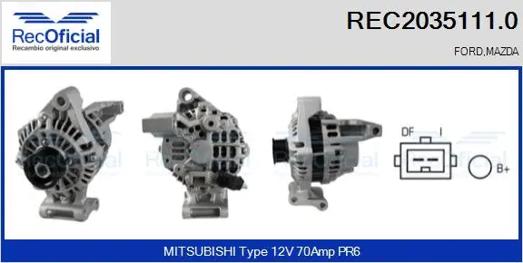 Alternator (REC2035111.0)