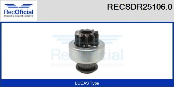 Pinion, starter (RECSDR25106.0)