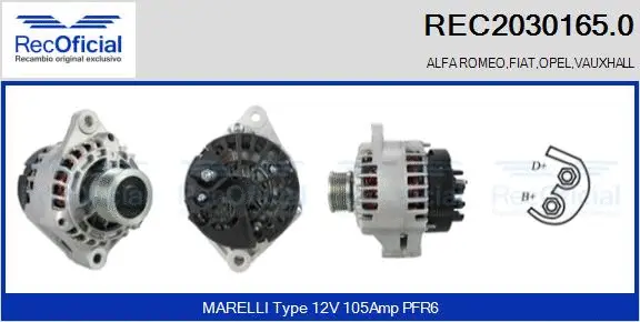 Alternator (REC2030165.0)