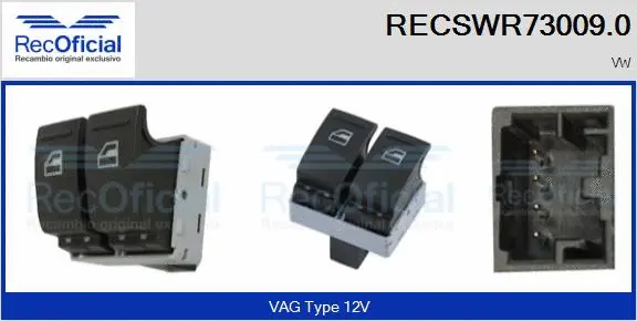 Switch, window regulator (RECSWR73009.0)