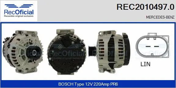Alternator (REC2010497.0)
