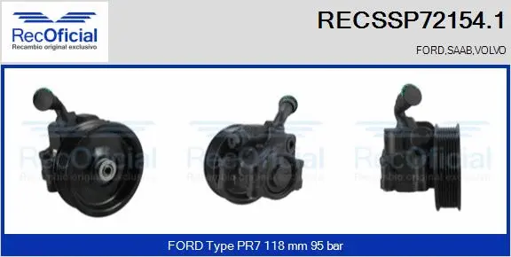 Hydraulic Pump, steering (RECSSP72154.1)