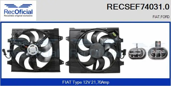 Electric Motor, radiator fan (RECSEF74031.0)