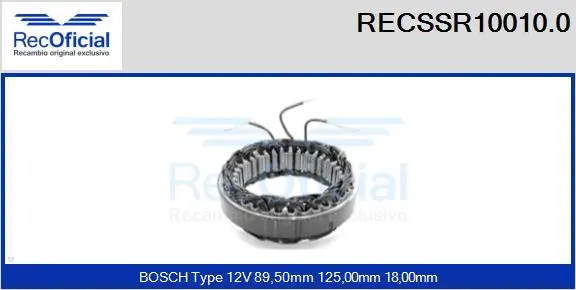 Stator, alternator (RECSSR10010.0)