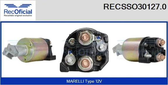 Solenoid Switch, starter (RECSSO30127.0)