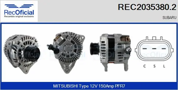 Alternator (REC2035380.2)