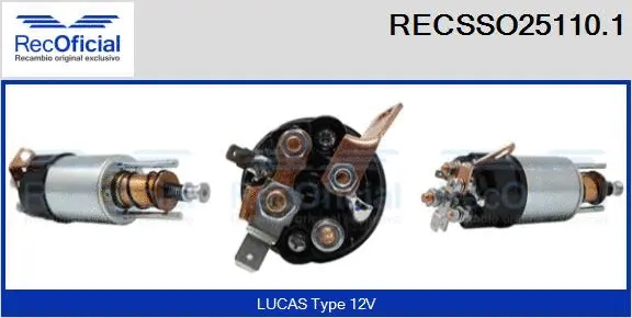 Solenoid Switch, starter (RECSSO25110.1)
