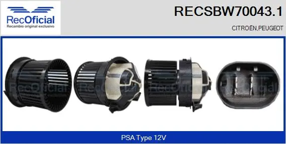 Interior Blower (RECSBW70043.1)