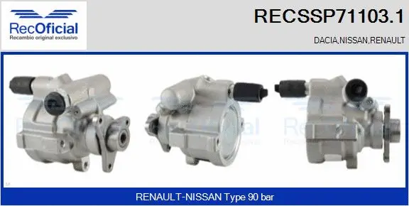 Hydraulic Pump, steering (RECSSP71103.1)