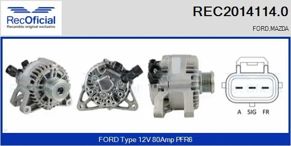 Alternator (REC2014114.0)