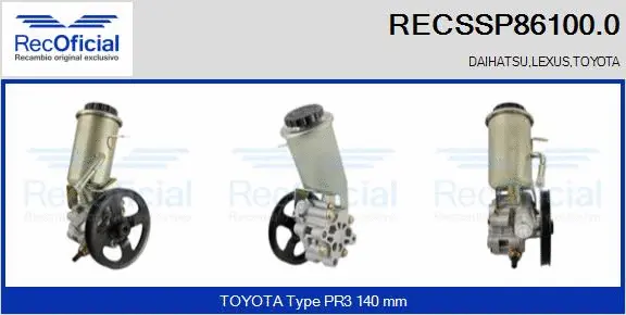 Hydraulic Pump, steering (RECSSP86100.0)