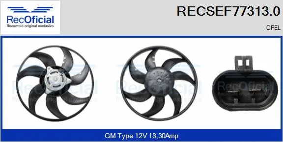 Fan, engine cooling (RECSEF77313.0)
