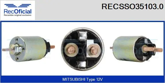Solenoid Switch, starter (RECSSO35103.0)