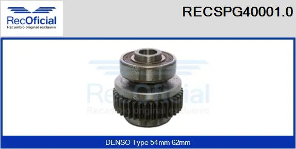 Freewheel Gear, starter (RECSPG40001.0)