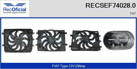 Electric Motor, radiator fan (RECSEF74028.0)