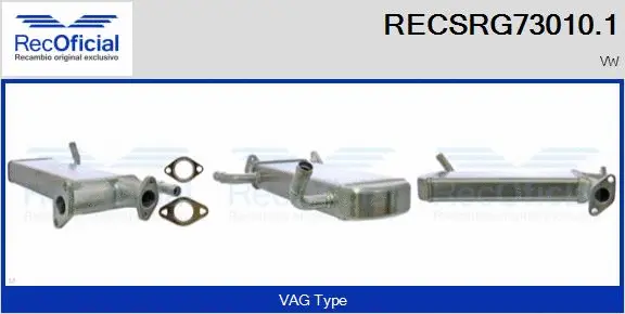 Cooler, exhaust gas recirculation (RECSRG73010.1)