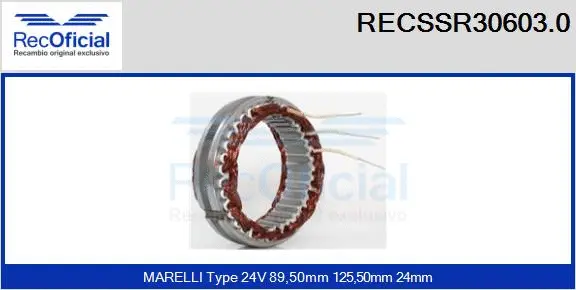 Stator, alternator (RECSSR30603.0)