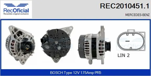 Alternator (REC2010451.1)