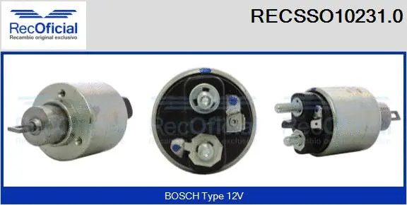 Solenoid Switch, starter (RECSSO10231.0)