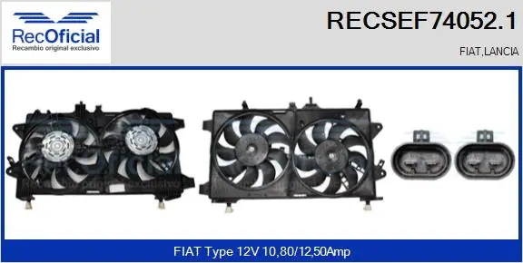 Electric Motor, radiator fan (RECSEF74052.1)