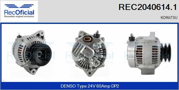 Alternator (REC2040614.1)