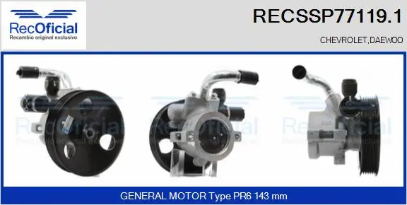 Hydraulic Pump, steering (RECSSP77119.1)