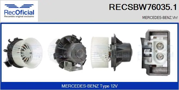 Interior Blower (RECSBW76035.1)