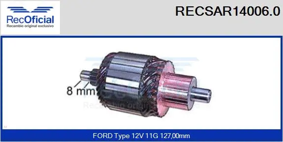 Armature, starter (RECSAR14006.0)