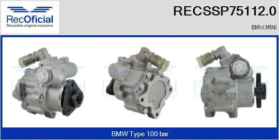 Hydraulic Pump, steering (RECSSP75112.0)
