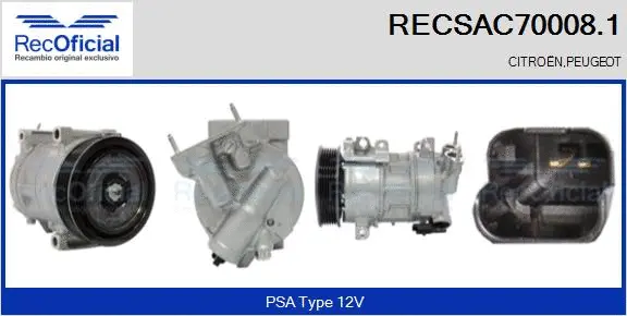 Compressor, air conditioning (RECSAC70008.1)