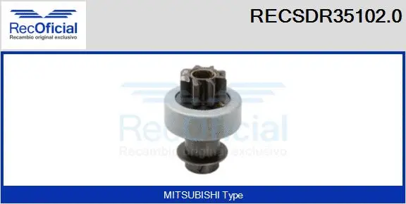 Pinion, starter (RECSDR35102.0)