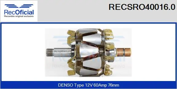 Rotor, alternator (RECSRO40016.0)