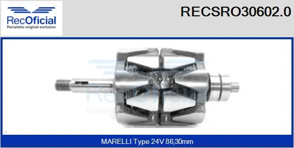 Rotor, alternator (RECSRO30602.0)