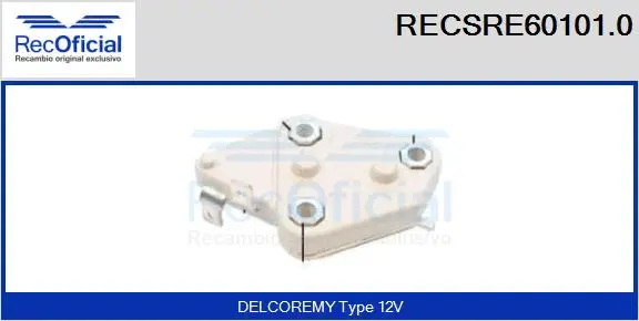 Alternator Regulator (RECSRE60101.0)