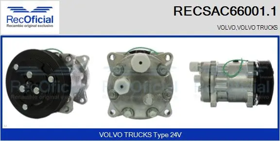 Compressor, air conditioning (RECSAC66001.1)