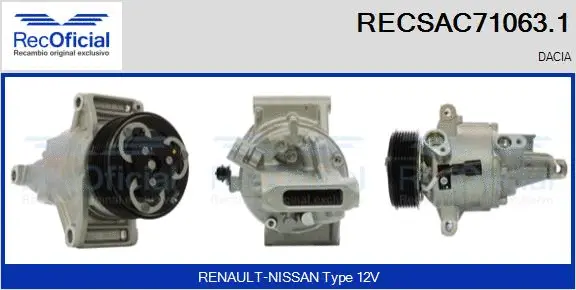 Compressor, air conditioning (RECSAC71063.1)
