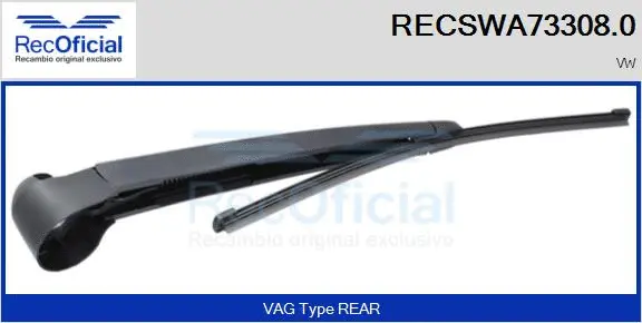 Wiper Arm, window cleaning (RECSWA73308.0)