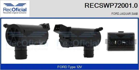 Washer Fluid Pump, window cleaning (RECSWP72001.0)