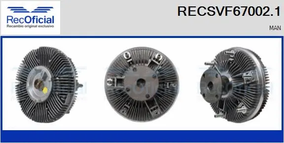 Clutch, radiator fan (RECSVF67002.1)