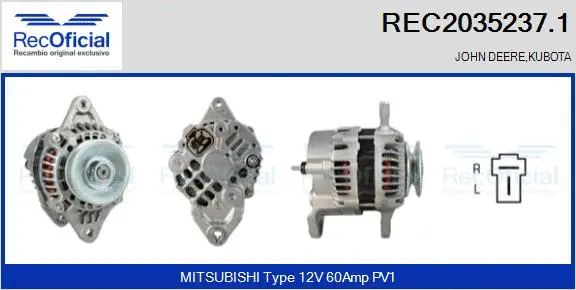 Alternator (REC2035237.1)